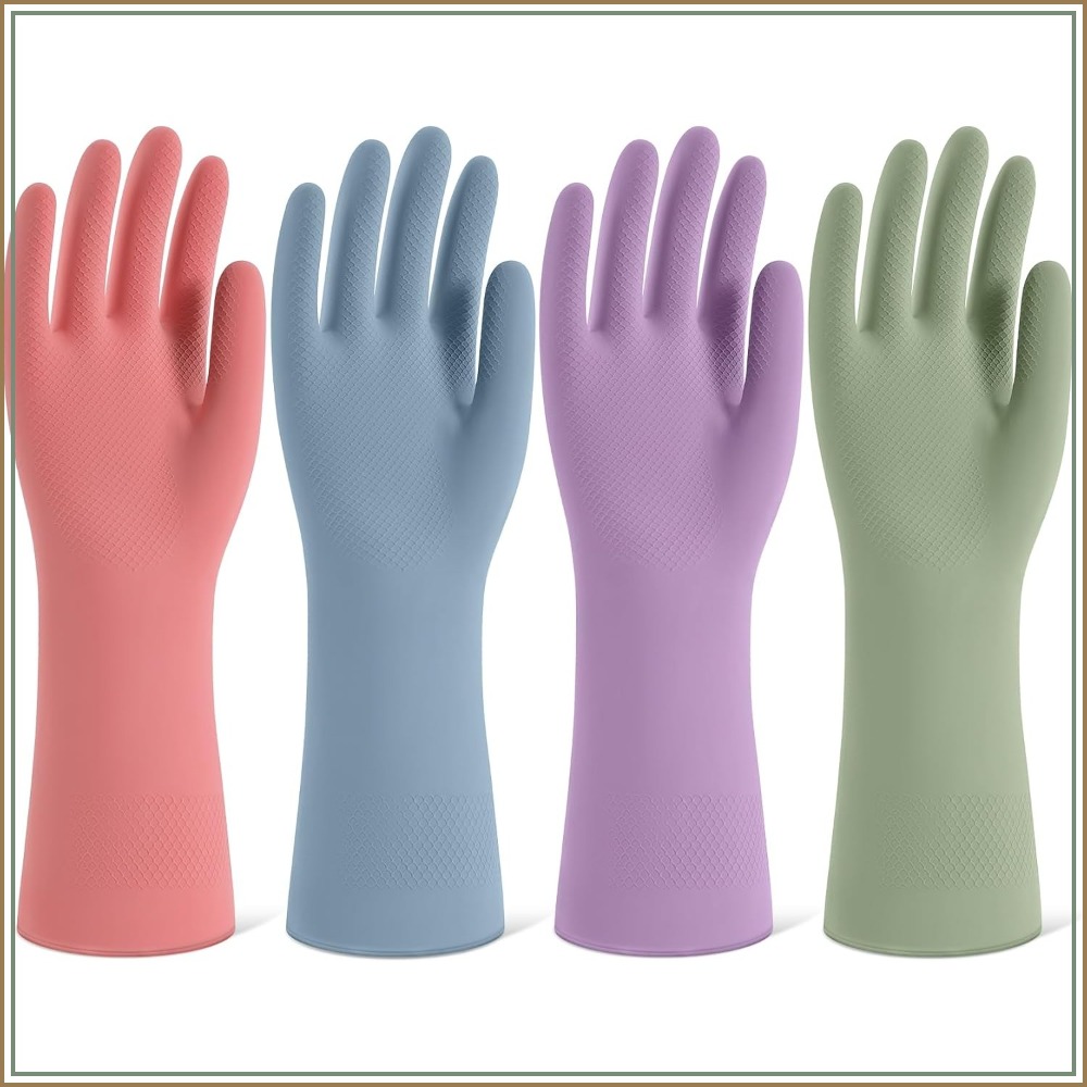 4 Pairs Rubber Cleaning Gloves - مراجعة Rubber Glove Cleaning وسعره