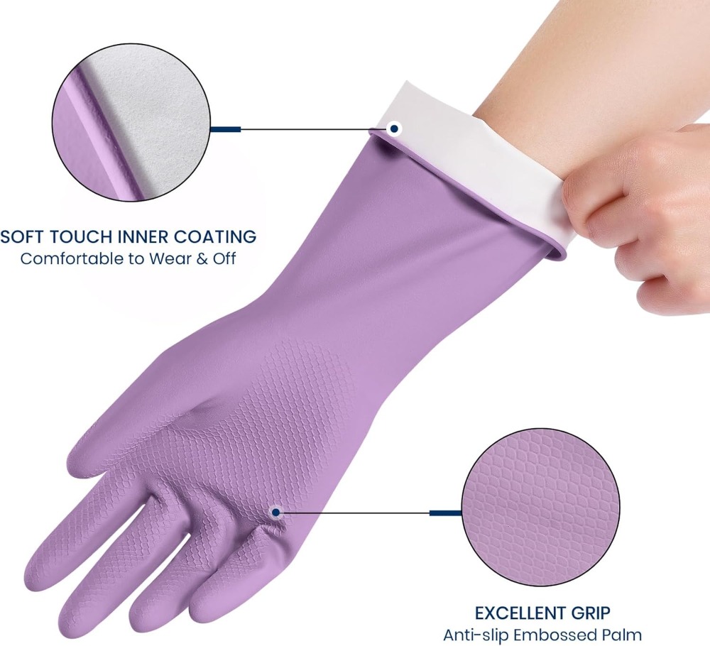 4 Pairs Rubber Cleaning Gloves - مراجعة Rubber Glove Cleaning وسعره