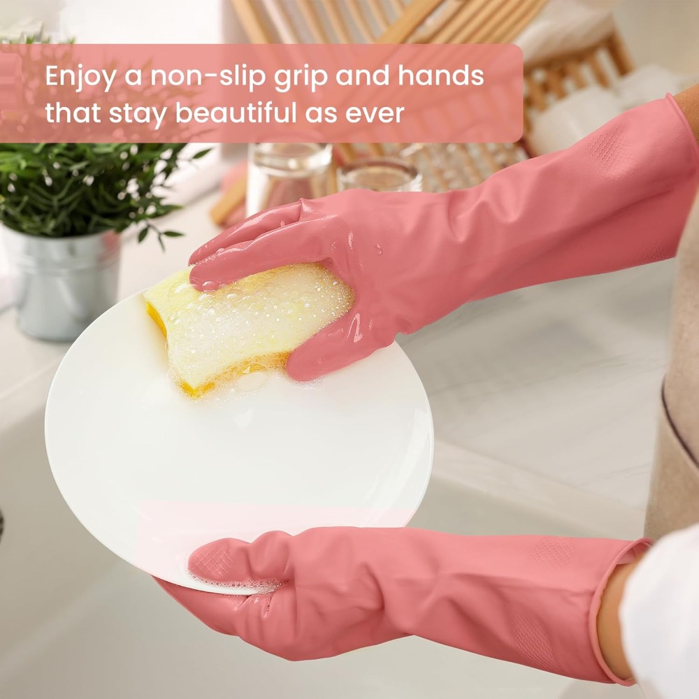 4 Pairs Rubber Cleaning Gloves - مراجعة Rubber Glove Cleaning وسعره