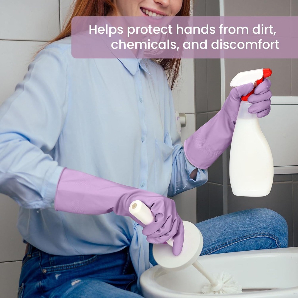 4 Pairs Rubber Cleaning Gloves - مراجعة Rubber Glove Cleaning وسعره