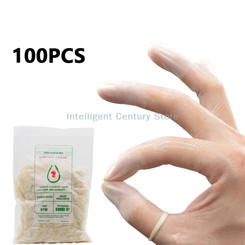 100 Pcs Rubber Non-slip Anti-s - مراجعة Latex Disposable Glove وسعره