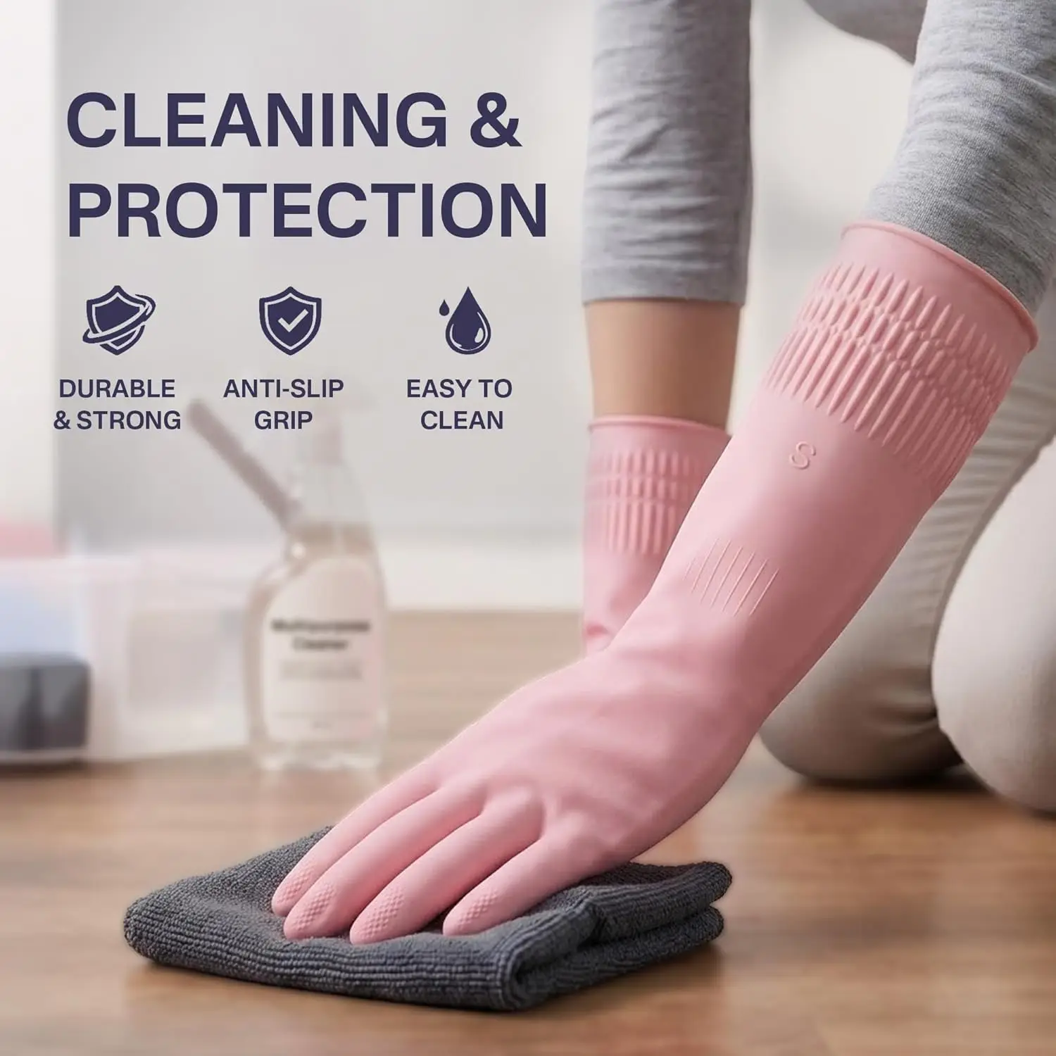 Reusable Rubber Dishwashing Gl - مراجعة Rubber Glove Cleaning وسعره