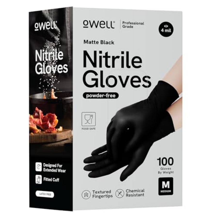 ® Black Nitrile Gloves - 4 Mil - مراجعة Exam Glove Nitrile وسعره