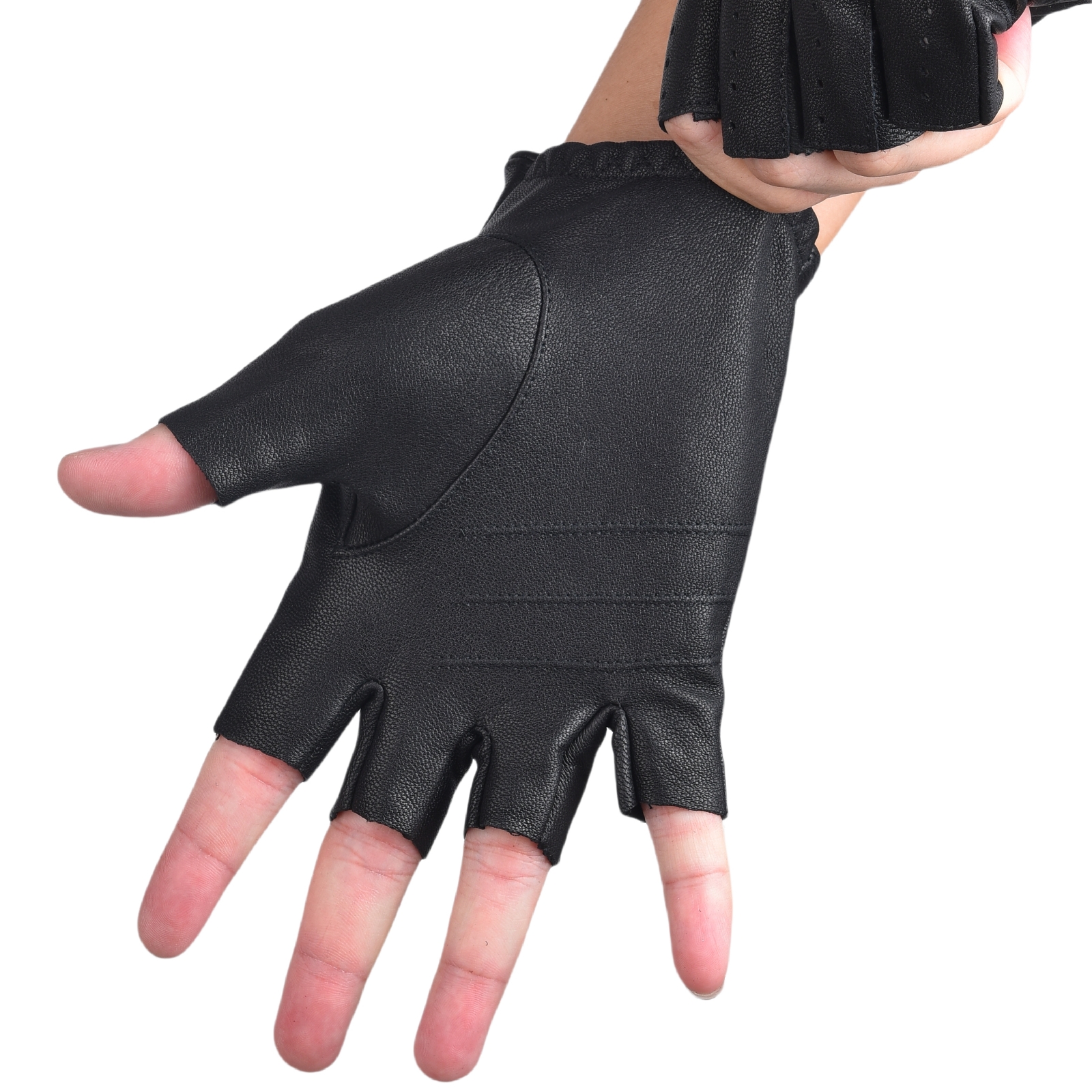 Mens Fingerless Gloves Half Fi - مراجعة Leather Driving Glove وسعره