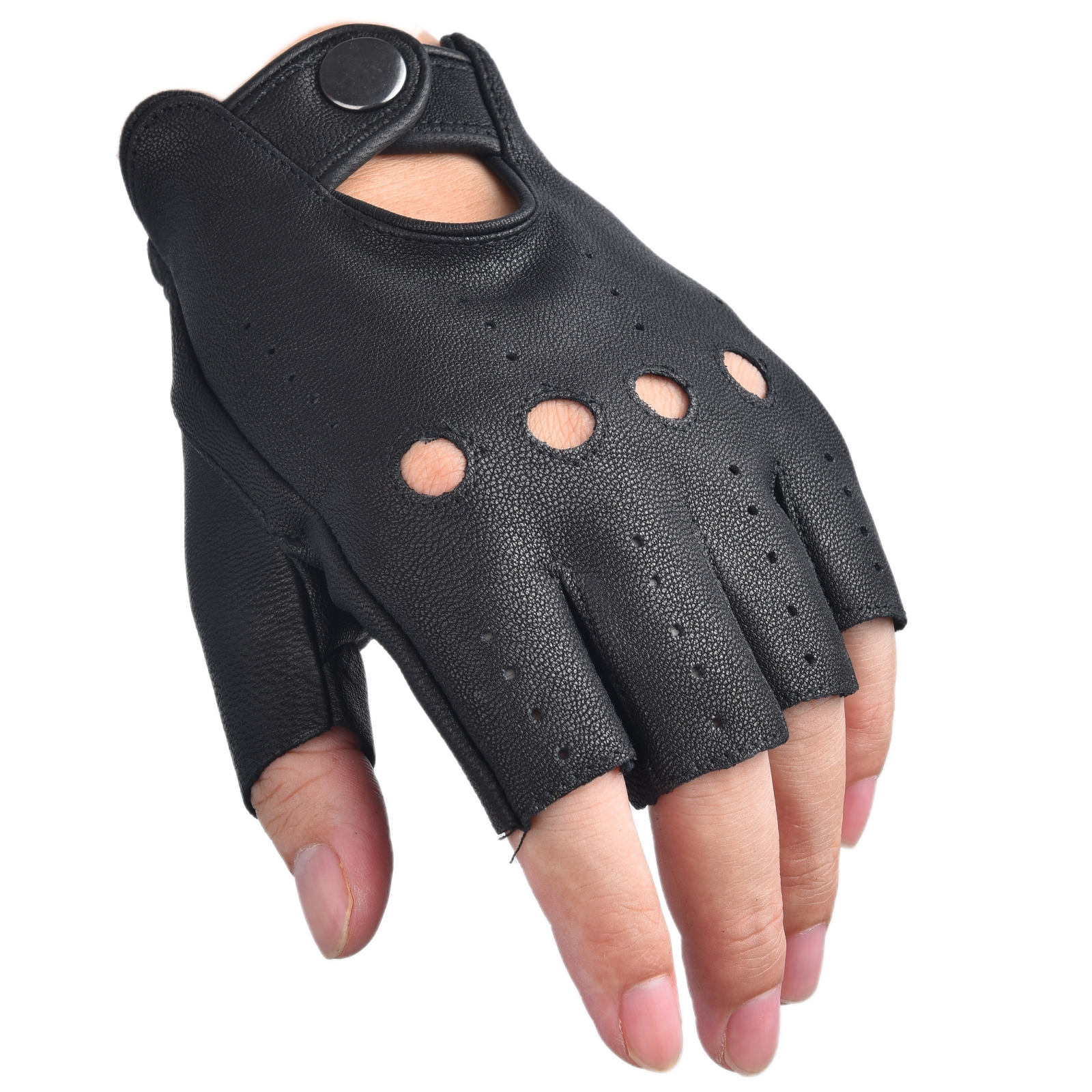 Mens Fingerless Gloves Half Fi - مراجعة Leather Driving Glove وسعره