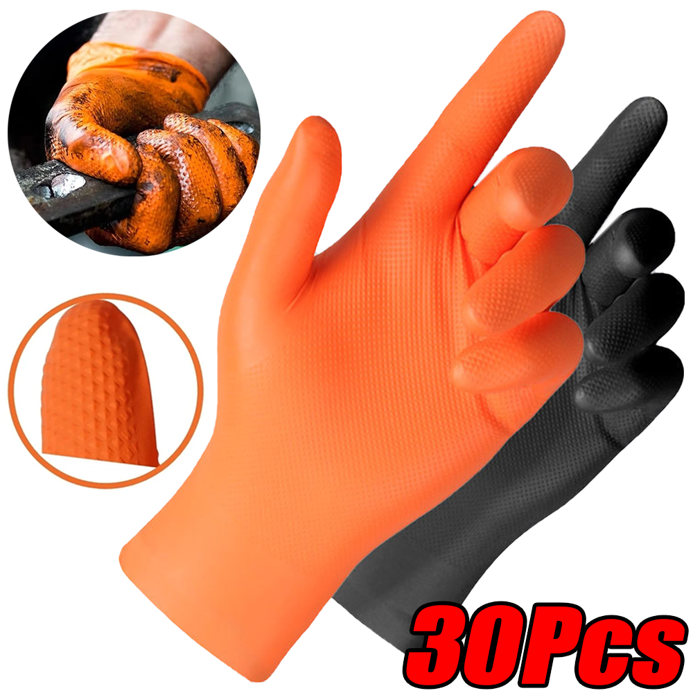 30/10Pcs Thick 8mil Nitrile Gl - مراجعة Nitrile Mechanic Glove وسعره
